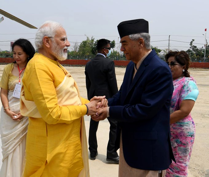 लुम्बिनी आएर भारतीय प्रधानमन्त्री मोदीले भने– न्यानो स्वागतको लागि धन्यवाद