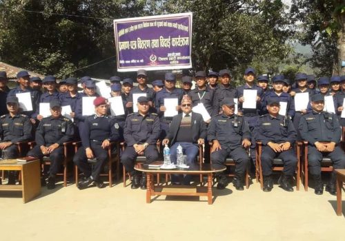 धादिङमा १ हजार ६ सय ८३ म्यादी प्रहरी बिदा भए