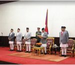 नवनियुक्त उपप्रधानमन्त्री र मन्त्रीद्वारा शपथ