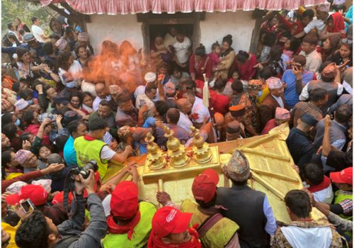 नुवाकोटमा मनाइयो सन्दुरे जात्रा