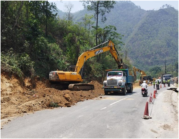 मुग्लिनबाट मलेखुसम्म सडक विस्तार र स्तरोन्नतिको काम सुरु