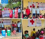 रेडक्रस धादिङद्धारा राष्ट्रिय बाल दिवसको अवसरमा विद्यालयलाई सरसफाई सामाग्री वितरण