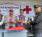 रेडक्रस धादिङद्धारा पहिरो विस्तापितहरुलाई सहयोग