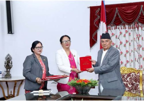 राष्ट्रपतिसमक्ष दुई आयोगका प्रतिवेदन प्रस्तुत