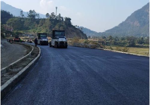मुग्लिन–पोखरा सडक विस्तारः पूर्वी खण्डमा नौ किमी कालोपत्र