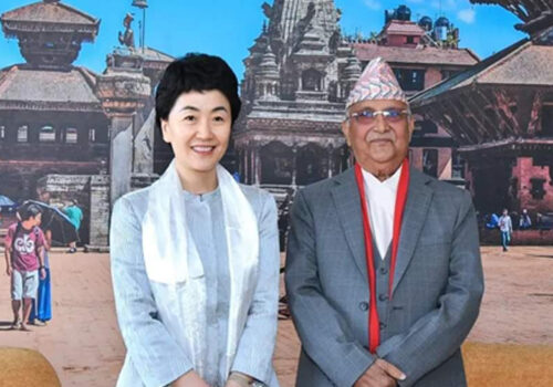 एमाले अध्यक्ष ओली र चिनियाँ उपमन्त्रीबीच भेट