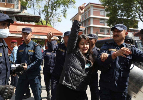 रुसी सेनामा कार्यरत नेपालीको जीवन रक्षाको माग गर्दै प्रदर्शन गर्ने १५ जना पक्राउ