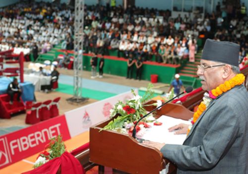 प्रधानमन्त्रीद्वारा प्रकाश दाहाल स्मृति राष्ट्रिय बक्सिङ प्रतियोगिता उद्घाटन