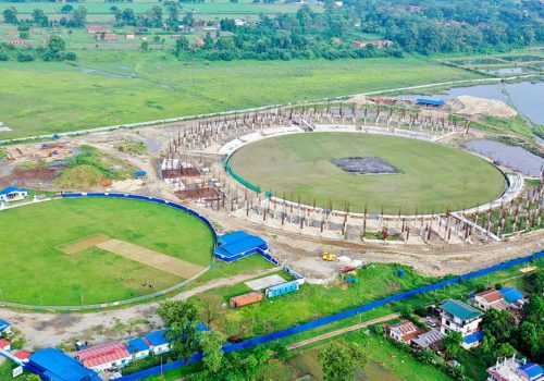 गौतमबुद्ध क्रिकेट रङ्गशाला निर्माण सुरु