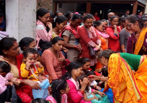 बनेपामा एक सय २३ वर्ष पूरानो ‘कन्या–पूजा’