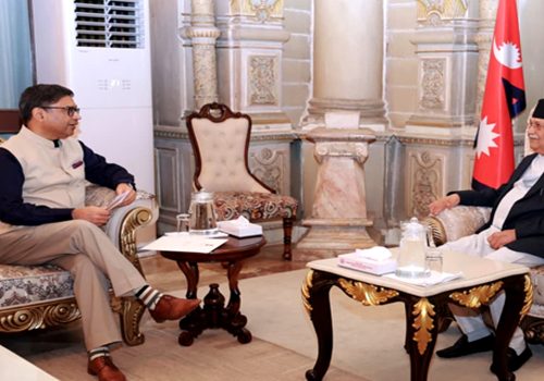 प्रधानमन्त्रीसँग भारतीय विदेश सचिव मिश्रीको शिष्टाचार भेट