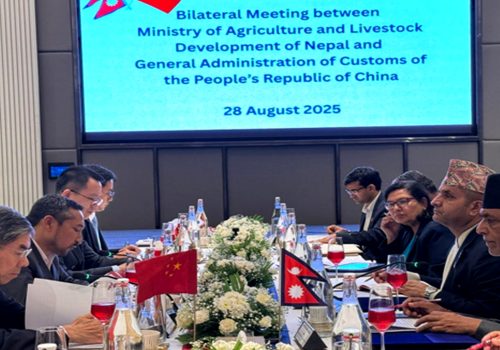 कृषिवस्तु निर्यातका लागि सहजीकरण गरिदिन चीनसँग कृषिमन्त्रीको आग्रह
