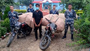 भन्सार छलीको कपडा र मोटरसाइकलसहित युवक पक्राउ