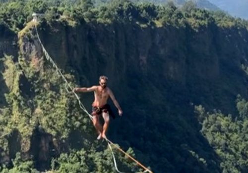 पर्वतमा नेपालकै अग्लो हाइलाइनको सफल परीक्षण
