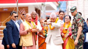 राष्ट्रपति पौडेलबाट गुह्येश्वरीमा अर्घ्यदान