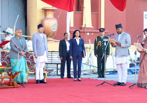 मन्त्रिपरिषद् विस्तारः दुई मन्त्रीको शपथ