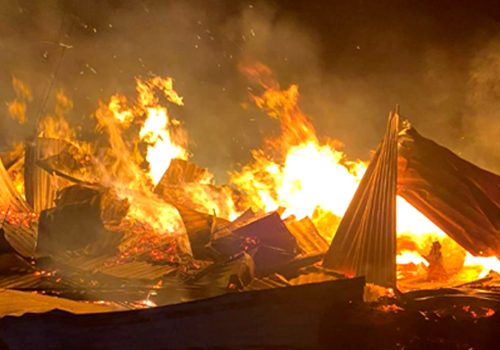 तेम्बा बजारमा आगलागी हुँदा एक करोड १८ लाखभन्दा बढी क्षति