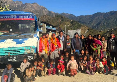 मल्कवाङमा पहिलोपटक बस पुग्यो