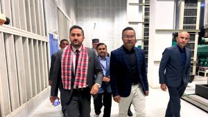 सञ्चारमन्त्री खरेलद्वारा एनसेल कार्यालय अवलोकन