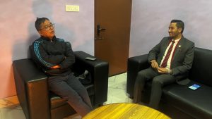 सञ्चारमन्त्री खरेल र राप्रपा अध्यक्ष लिङ्देनबीच भेटवार्ता