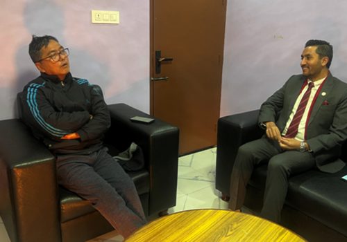 सञ्चारमन्त्री खरेल र राप्रपा अध्यक्ष लिङ्देनबीच भेटवार्ता