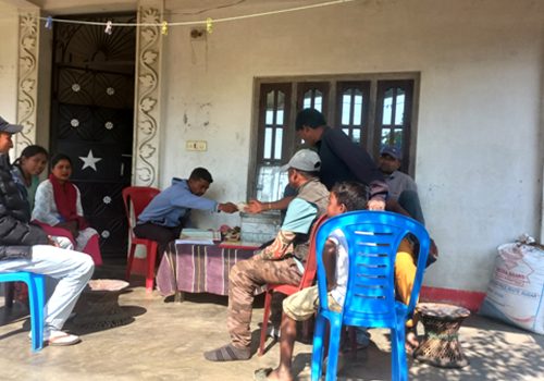 जलथलका सन्थाल समुदायमा नियमित बचत अभियान