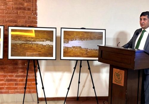 ‘नेपाली कलाकारको चित्रकलामा झल्किएका पाकिस्तानका रङहरू’